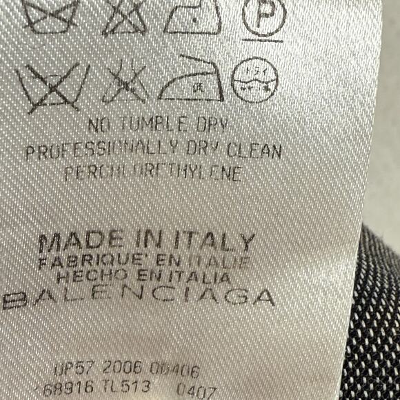 Balenciaga Pants Women’s Gray Dress Trousers Wide Leg Made in Italy Size 38/8 - Picture 8 of 11